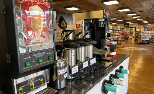 Hansen’s Dairy Cedar Falls offers fresh brewed hot coffee from Sidecar and Fat Cup, plus iced coffee and cappuccino. Don’t forget the Hansen’s Dairy heavy cream!