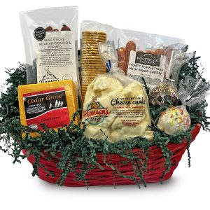 Basket of local meats and cheeses