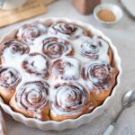 Cinnamon rolls in a pan