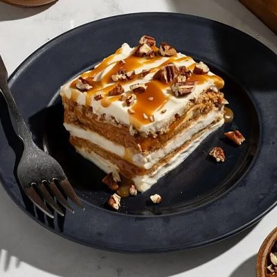 Layered Pumpkin Cheesecake Lasagna