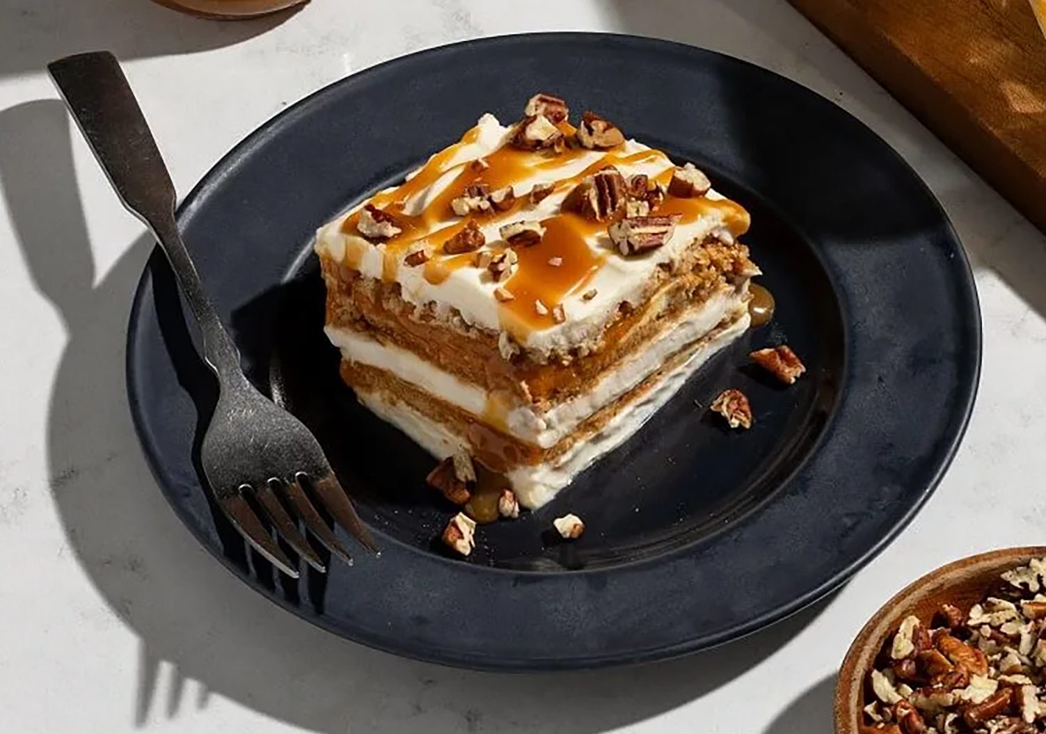 Layered Pumpkin Cheesecake Lasagna